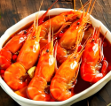 熟醉罗氏虾，虾头有膏，肉质紧实